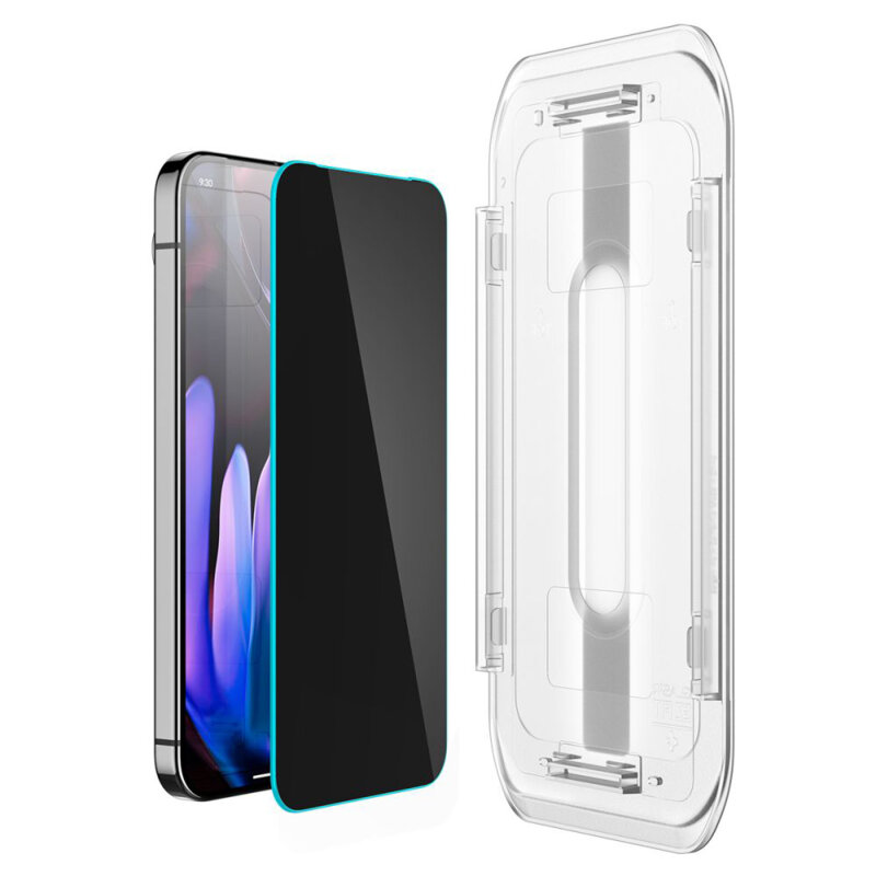 [Pachet 2x] Folie Google Pixel 9 Pro Spigen Glas.tR EZ Fit, privacy