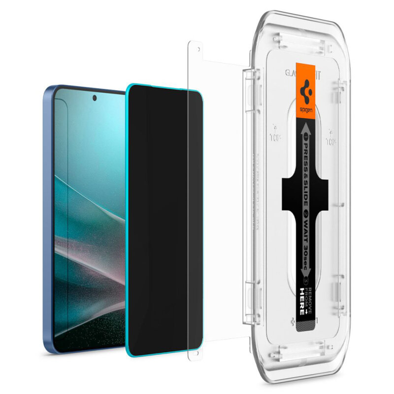 [Pachet 2x] Folie Samsung Galaxy S25 Plus Spigen Glas.tR EZ Fit, privacy