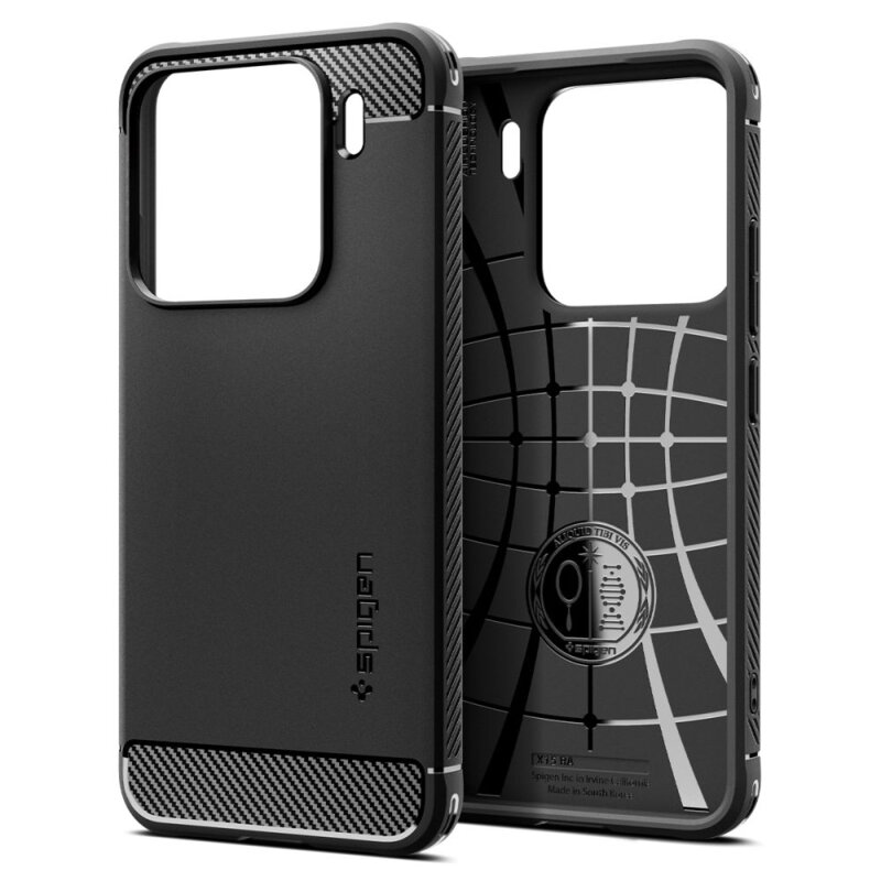Husa Xiaomi 15 Spigen Rugged Armor, negru