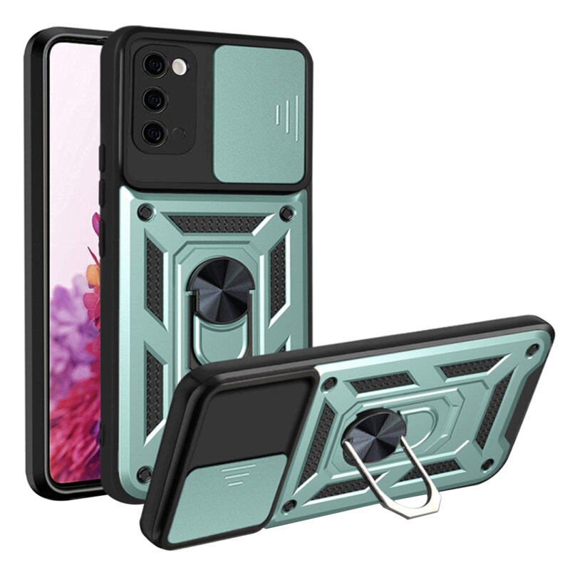 Husa Samsung Galaxy S20 5G protectie camera Techsuit CamShield Series, verde