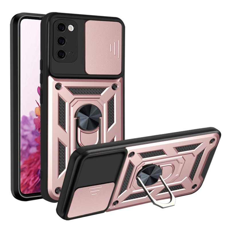Husa Samsung Galaxy S20 5G protectie camera Techsuit CamShield Series, roz
