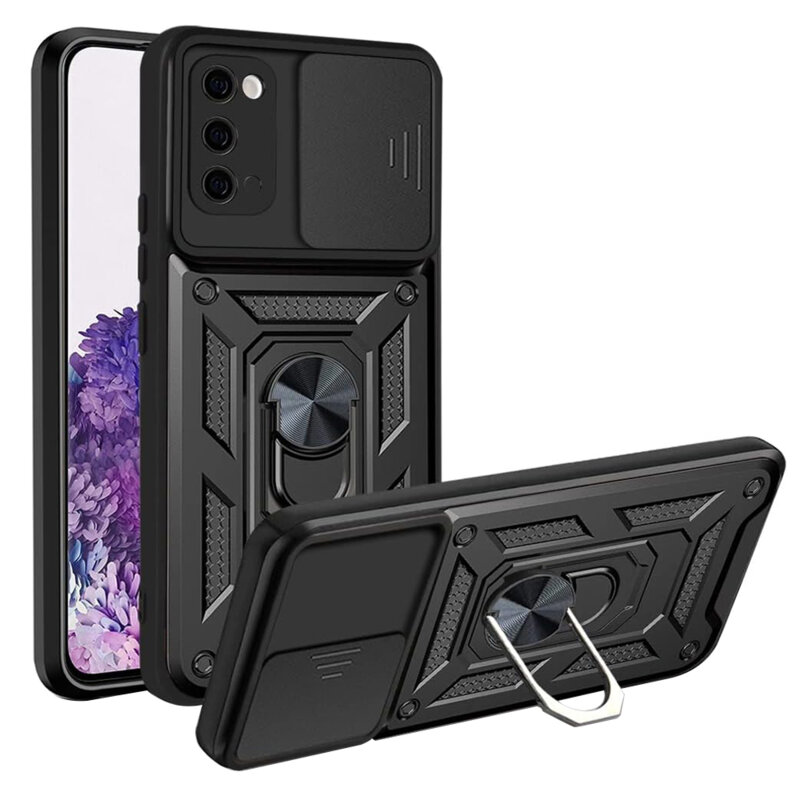 Husa Samsung Galaxy S20 protectie camera Techsuit CamShield Series, negru
