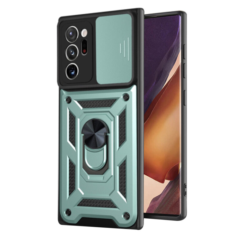 Husa Samsung Galaxy Note 20 Ultra 5G protectie camera Techsuit CamShield Series, verde