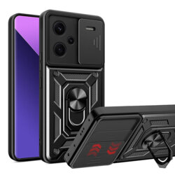 Husa Xiaomi Redmi Note 13 Pro+ 5G protectie camera Techsuit CamShield Series, negru