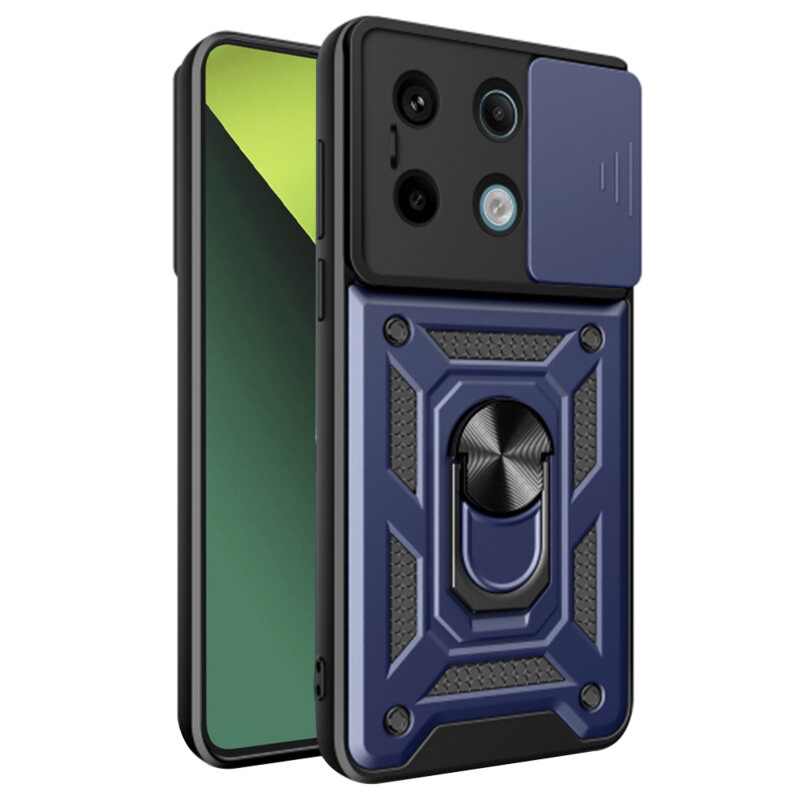 Husa Xiaomi Poco X6 protectie camera Techsuit CamShield Series, albastru
