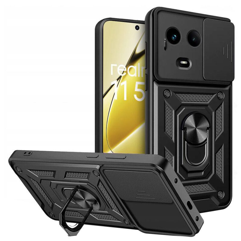 Husa Realme 11 5G protectie camera Techsuit CamShield Series, negru