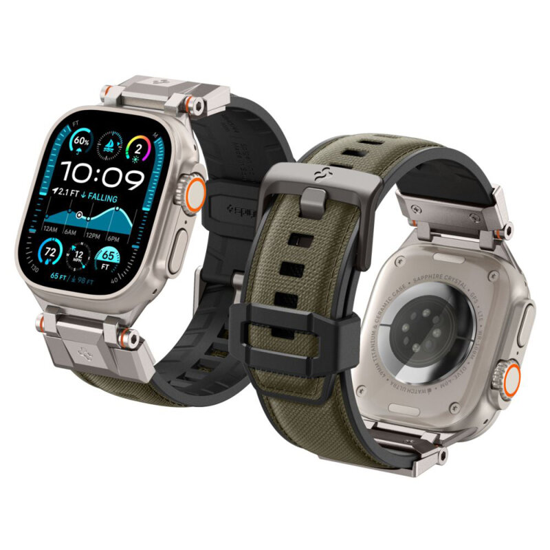 Curea Apple Watch 10 46mm Spigen DuraPro Armor, verde
