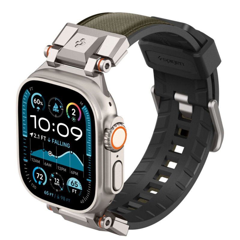 Curea Apple Watch 10 46mm Spigen DuraPro Armor, verde