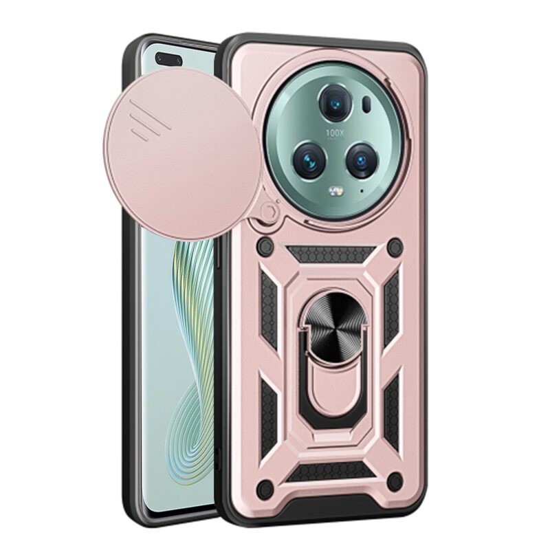 Husa Honor Magic5 Pro protectie camera Techsuit CamShield Series, roz