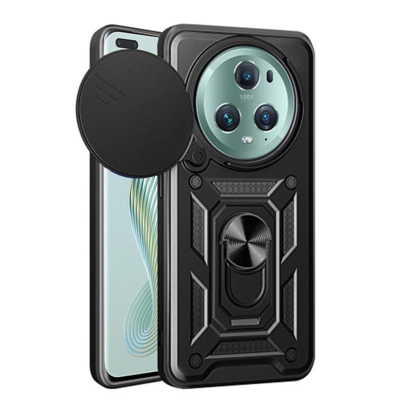 Husa Honor Magic5 Pro protectie camera Techsuit CamShield Series, negru