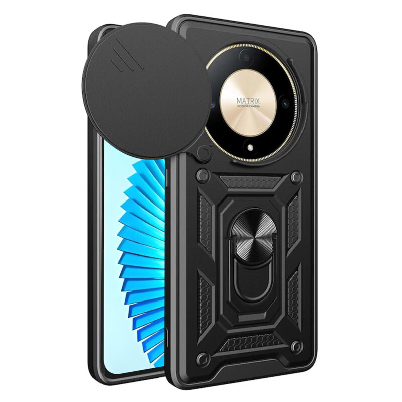 Husa Honor Magic6 Lite protectie camera Techsuit CamShield Series, negru