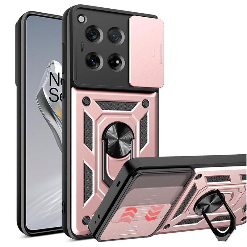 Husa OnePlus 12 protectie camera Techsuit CamShield Series, roz