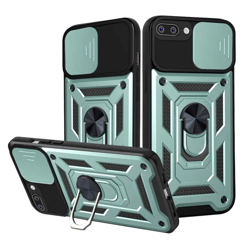 Husa iPhone 7 Plus protectie camera Techsuit CamShield Series, verde
