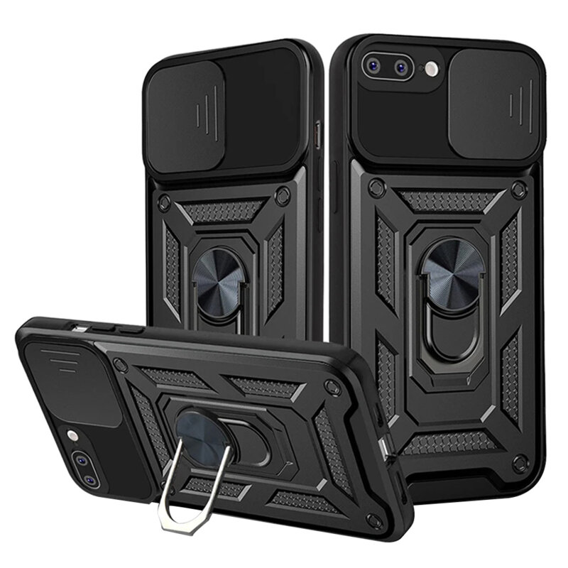 Husa iPhone 7 Plus protectie camera Techsuit CamShield Series, negru
