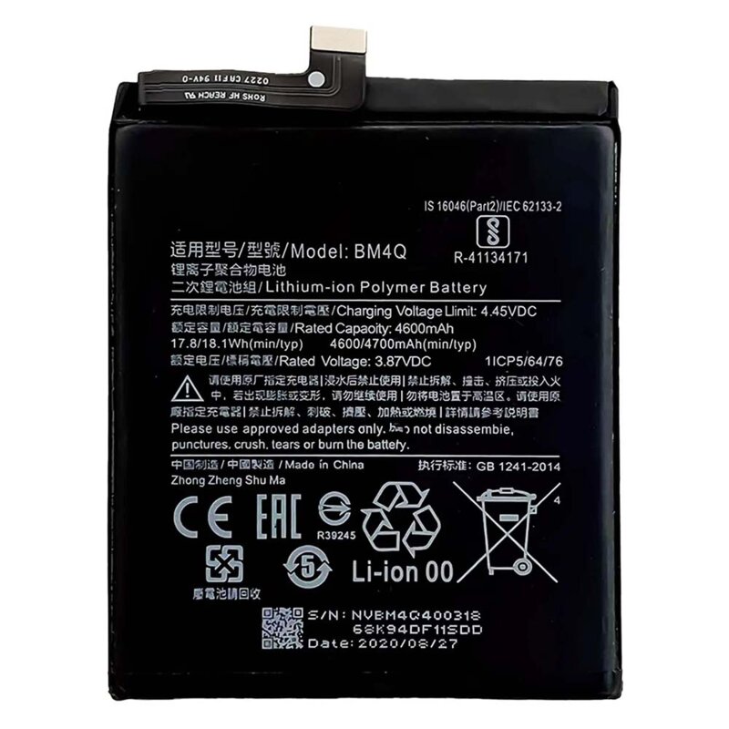 Baterie acumulator Xiaomi Poco F2 Pro, 4600mAh, negru
