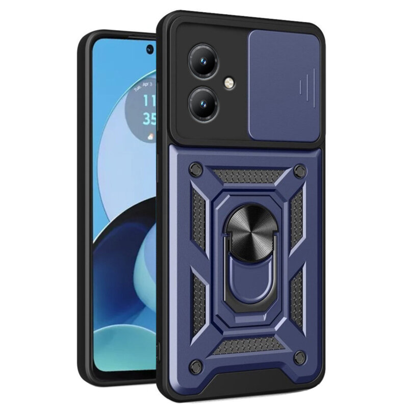 Husa Motorola Moto G14 protectie camera Techsuit CamShield Series, albastru