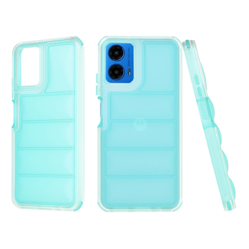 Husa Motorola Moto G45 Techsuit Wave Shield, turcoaz