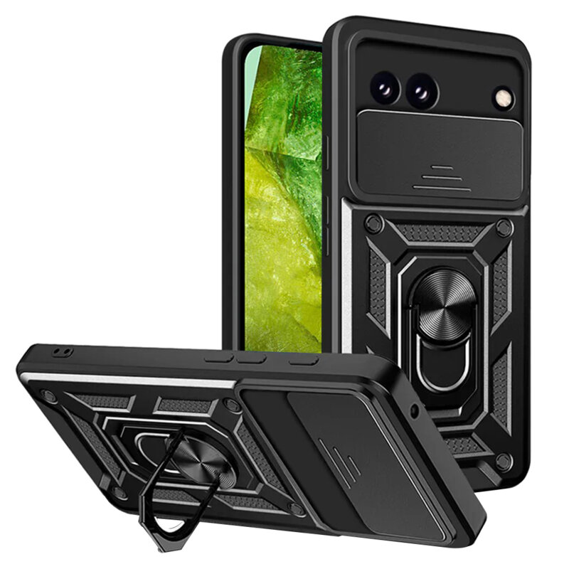 Husa Google Pixel 8a protectie camera Techsuit CamShield Series, negru