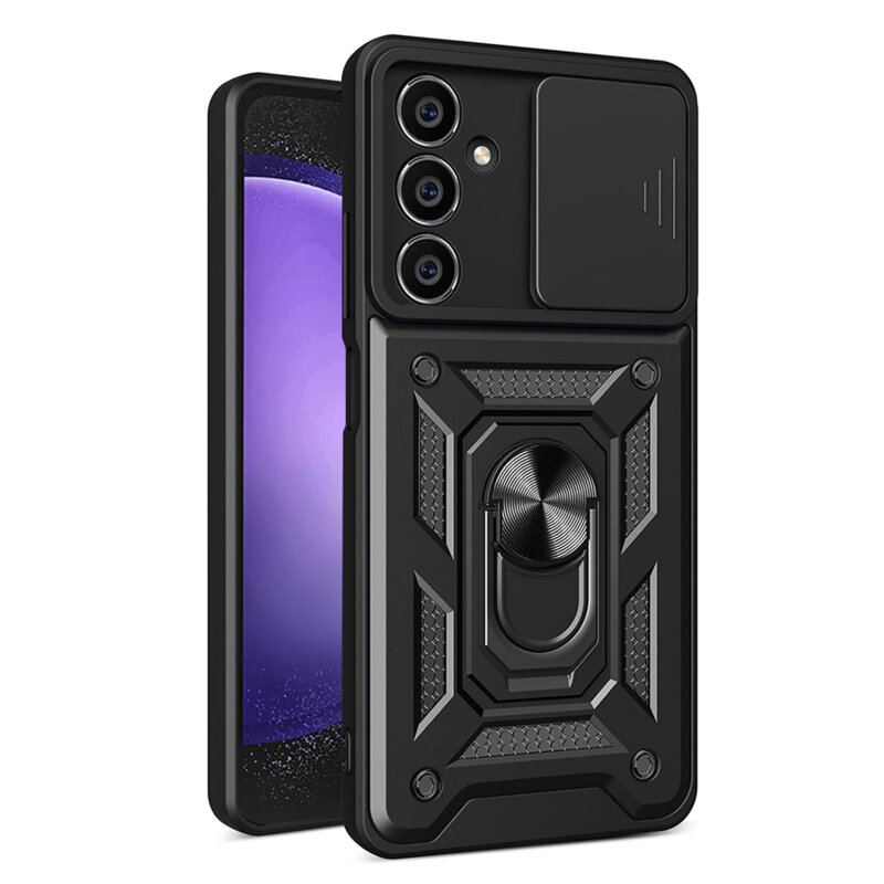 Husa Samsung Galaxy S23 FE protectie camera Techsuit CamShield Series, negru