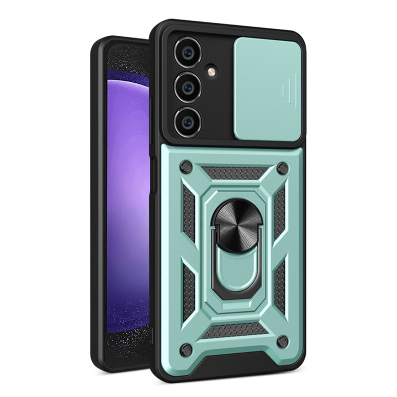 Husa Samsung Galaxy S23 FE protectie camera Techsuit CamShield Series, verde