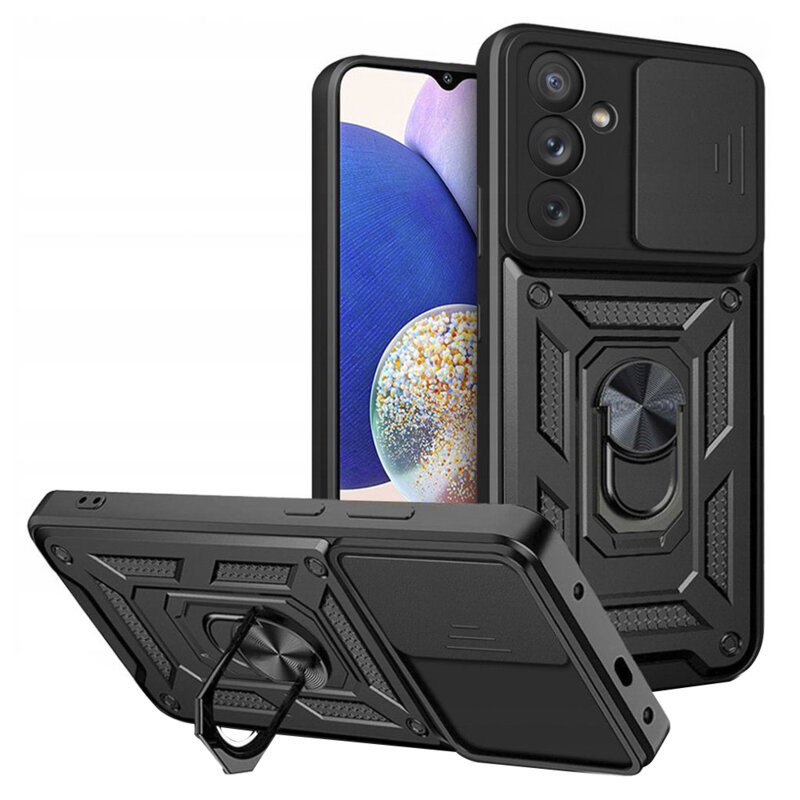Husa Samsung Galaxy A14 4G protectie camera Techsuit CamShield Series, negru