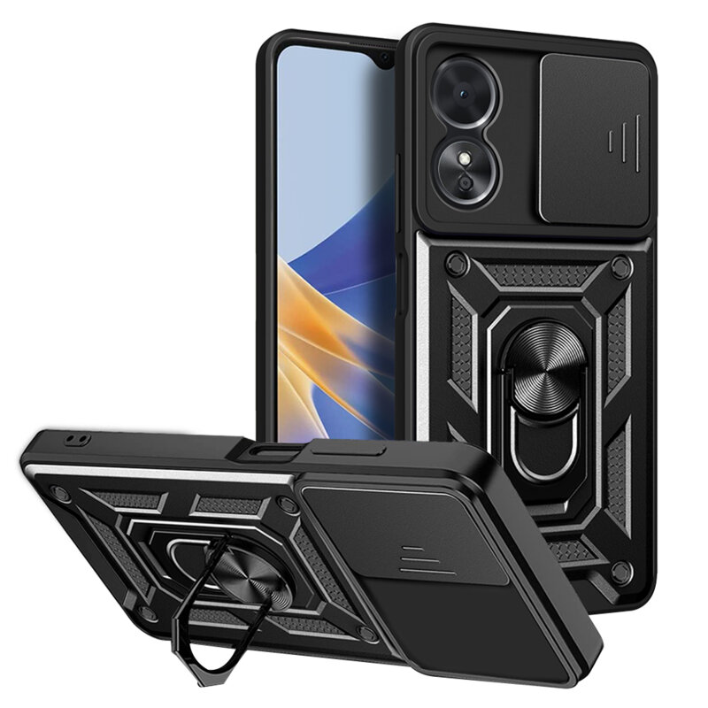 Husa Oppo A17 protectie camera Techsuit CamShield Series, negru