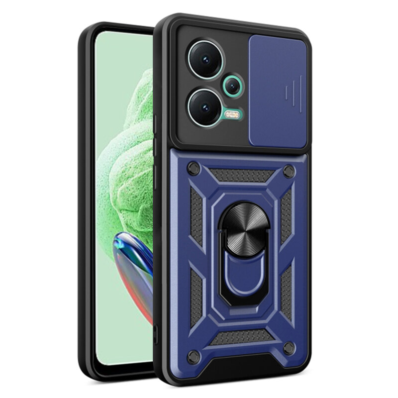 Husa Xiaomi Poco X5 protectie camera Techsuit CamShield Series, albastru