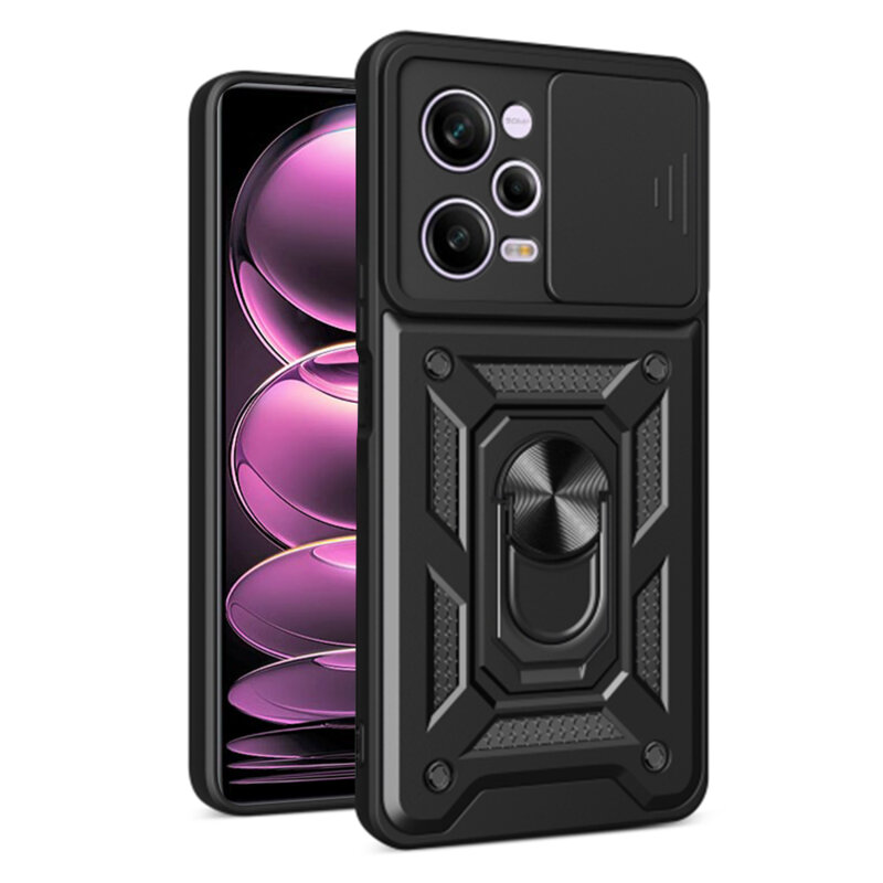 Husa Xiaomi Redmi Note 12 Pro 5G protectie camera Techsuit CamShield Series, negru