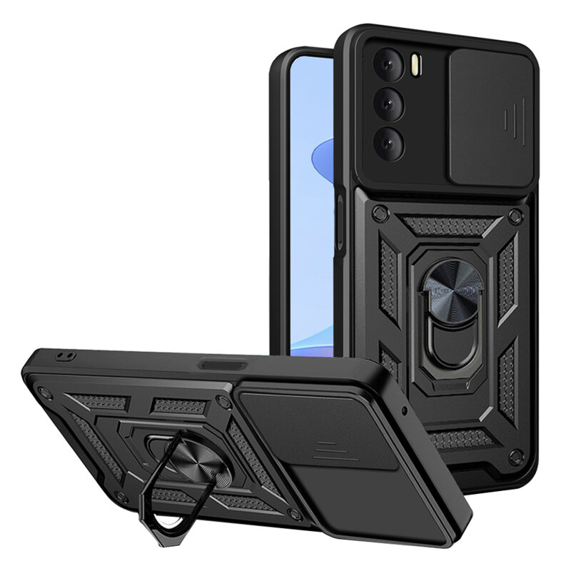 Husa Oppo A16 protectie camera Techsuit CamShield Series, negru