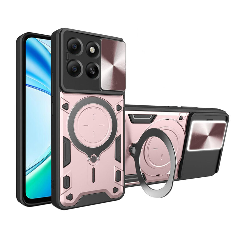 Husa Honor X5b Techsuit CamGuard Pro, roz auriu