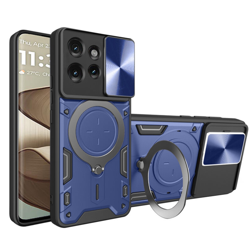 Husa Motorola Edge 50 Techsuit CamGuard Pro, albastru