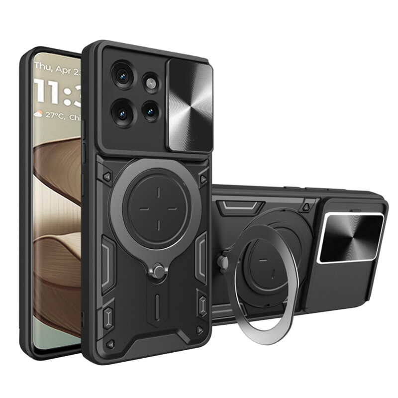 Husa Motorola Edge 50 Techsuit CamGuard Pro, negru