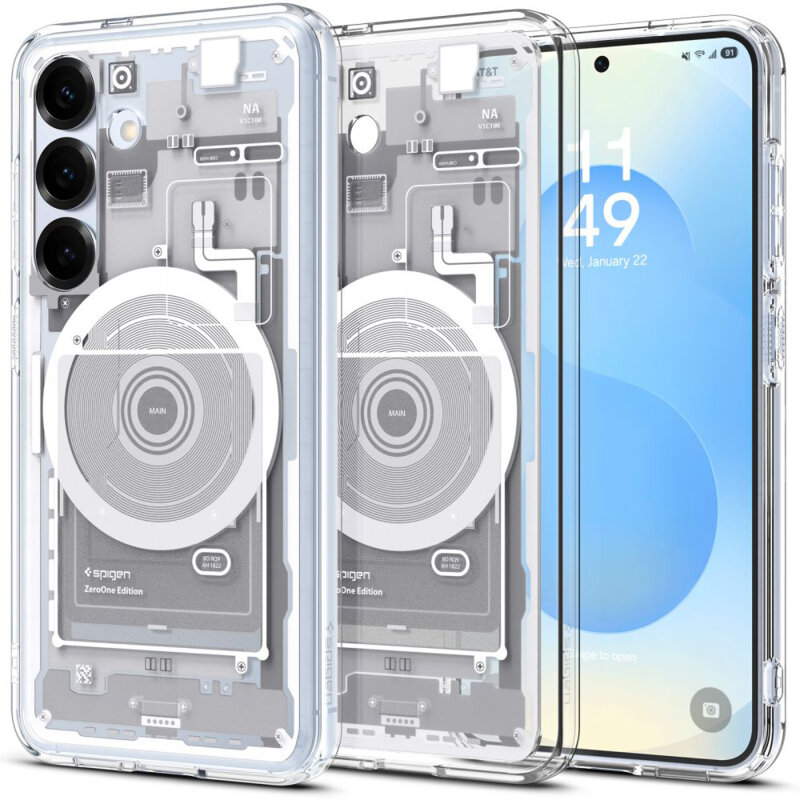 Husa Samsung Galaxy S25 Spigen Ultra Hybrid Zero One MagSafe, alb