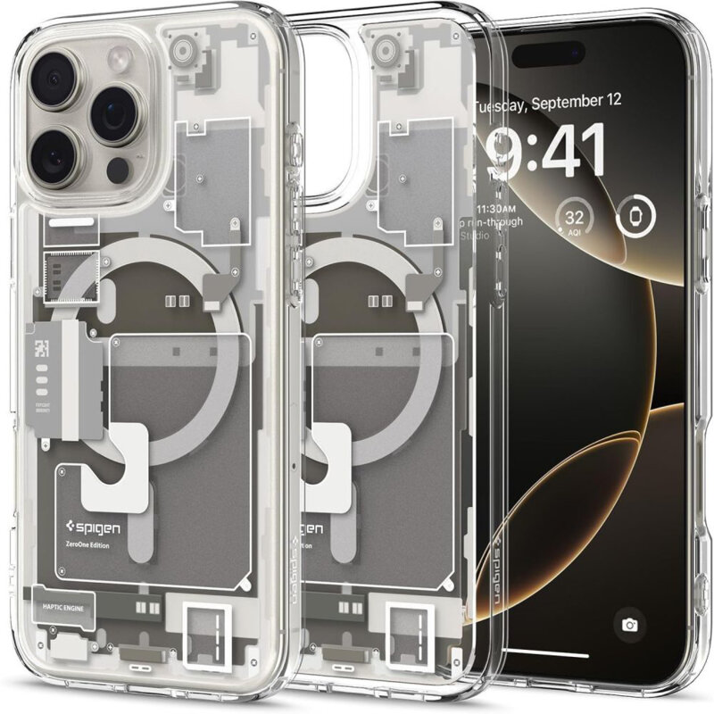 Husa iPhone 16 Pro Max Spigen Ultra Hybrid Zero One MagSafe, natural