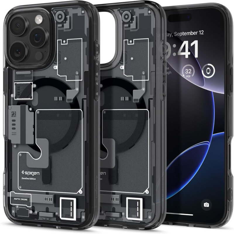 Husa iPhone 16 Pro Spigen Ultra Hybrid Zero One MagSafe, negru