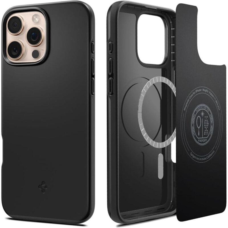 Husa iPhone 16 Pro Max Spigen Thin Fit MagSafe, negru