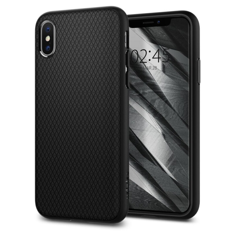 Husa iPhone X, iPhone 10 Spigen Liquid Air - Black