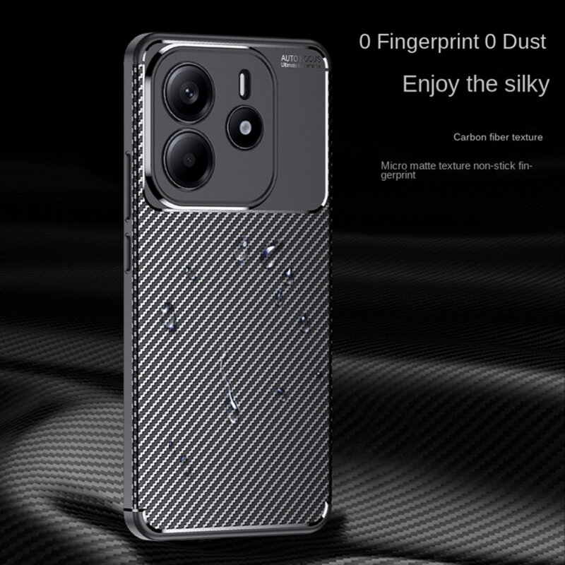 Husa Xiaomi Redmi Note 14 4G (Regional) Techsuit CarbonFiber, negru