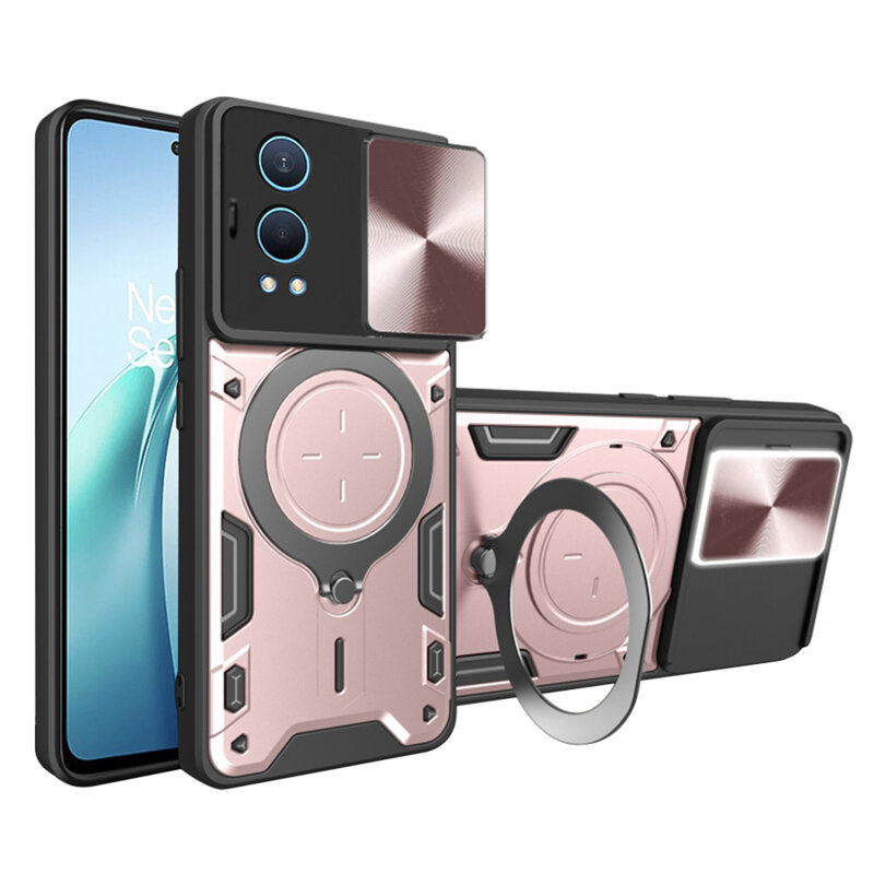Husa OnePlus Nord CE4 Lite Techsuit CamGuard Pro, roz auriu