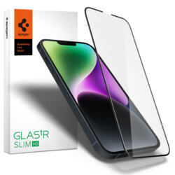 Folie iPhone 13 Spigen Glas.tR Slim, negru