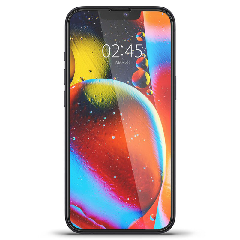 Folie iPhone 13 Spigen Glas.tR Slim, negru
