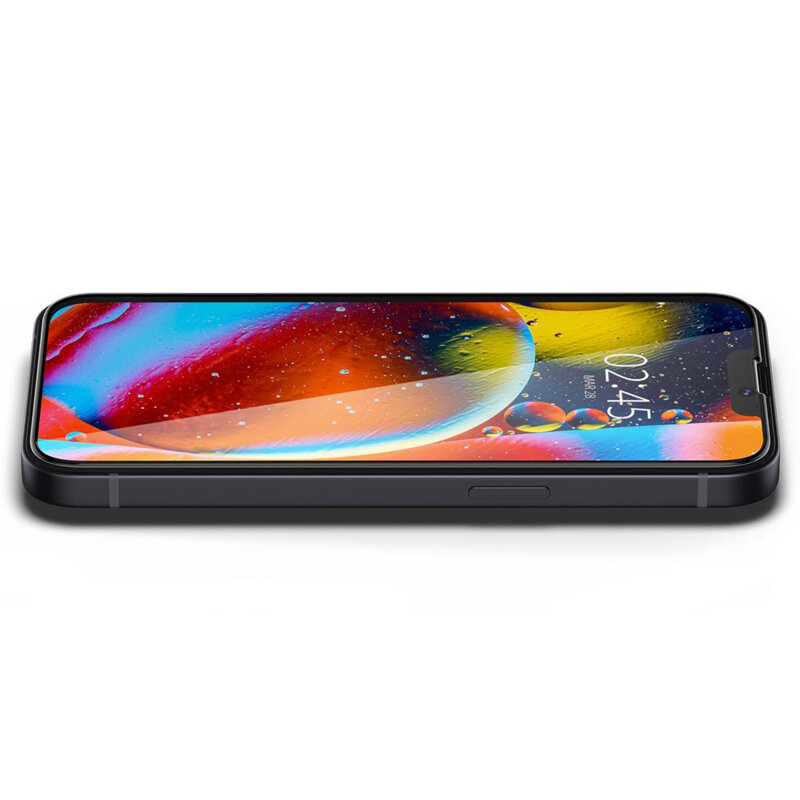 Folie iPhone 13 Spigen Glas.tR Slim, negru