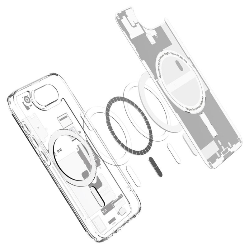Husa iPhone 16e Spigen Ultra Hybrid Zero One MagSafe, alb