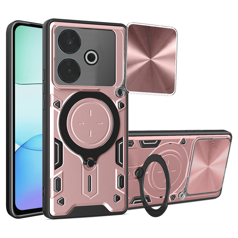 Husa Xiaomi Redmi 13 Techsuit CamGuard Pro, roz auriu