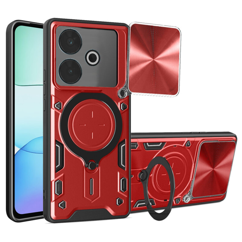 Husa Xiaomi Redmi 13 Techsuit CamGuard Pro, rosu