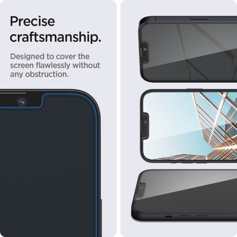 Folie iPhone 13 Spigen Glas.tR Slim, privacy