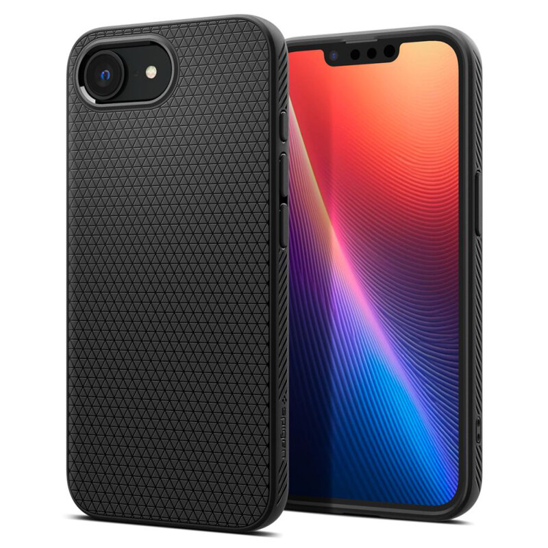 Husa iPhone 16e Spigen Liquid Air MagSafe, negru