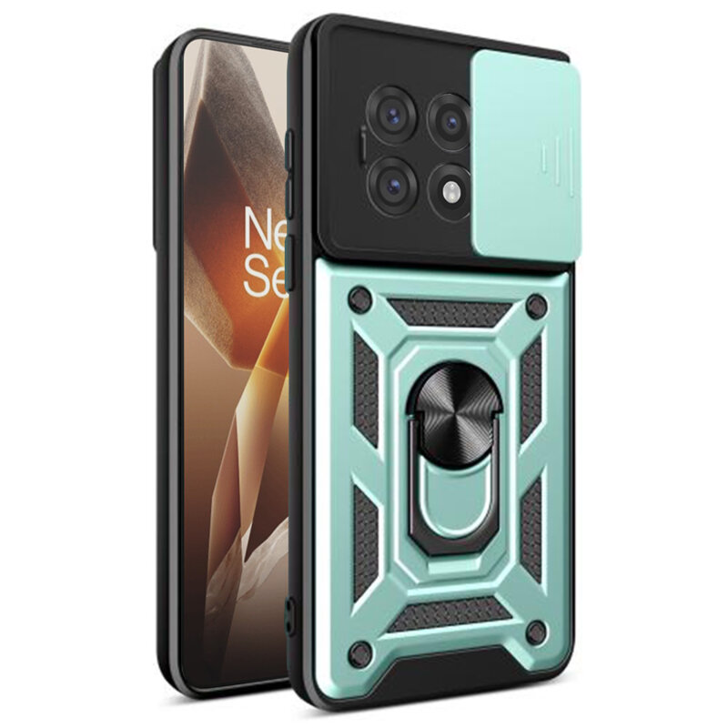 Husa OnePlus 13R protectie camera Techsuit CamShield Series, verde