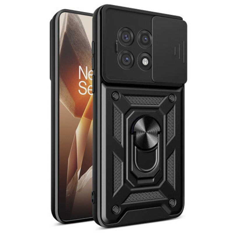 Husa OnePlus 13R protectie camera Techsuit CamShield Series, negru