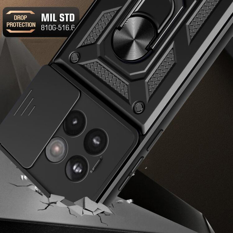 Husa OnePlus 13R protectie camera Techsuit CamShield Series, negru